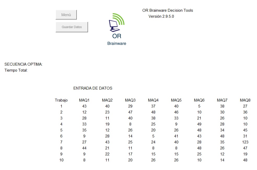 PANTALLA 1 SCHEDULING