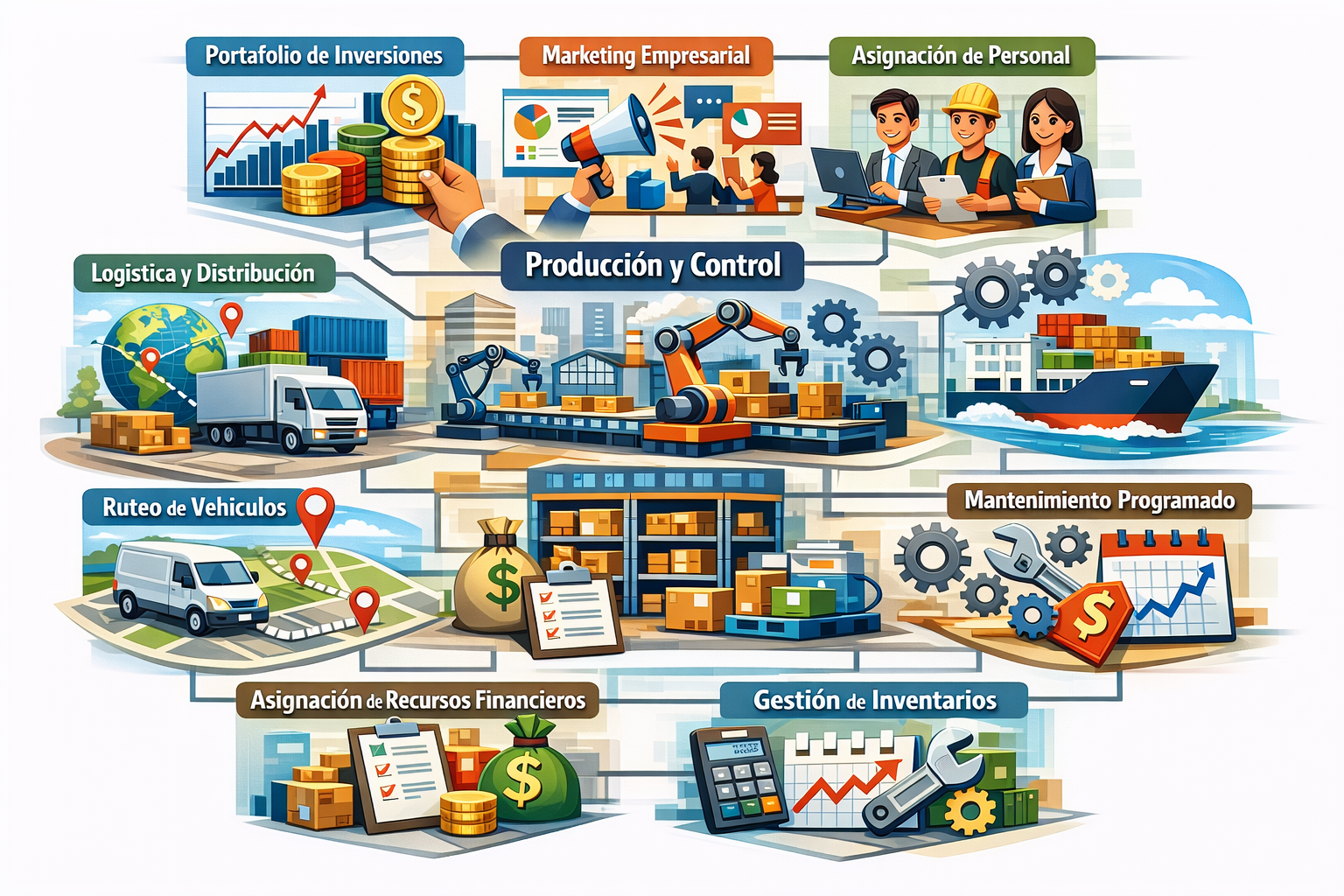 Modelado avanzado mediante programación lineal para optimización de procesos
