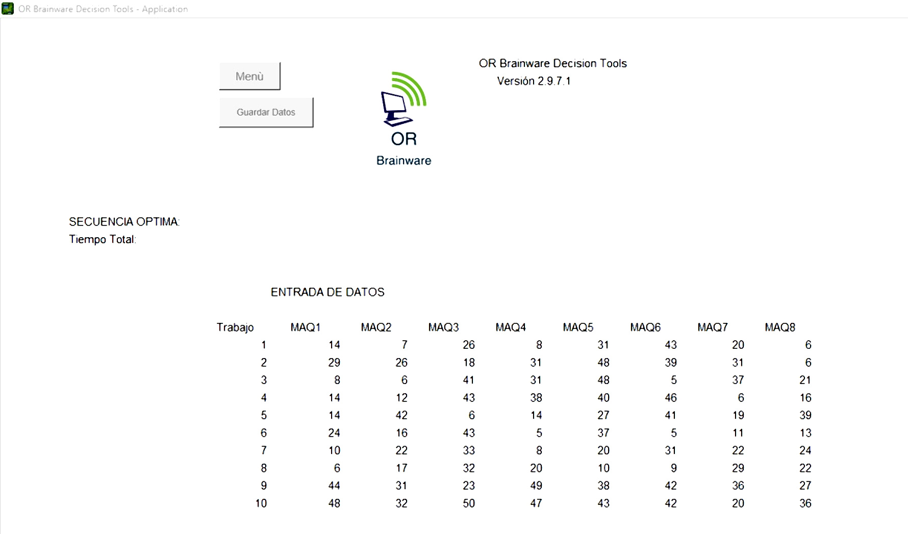 Programación de Trabajos